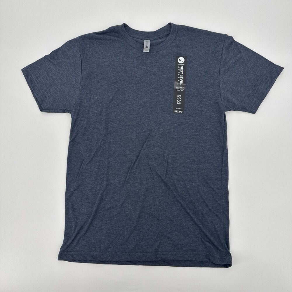 NEW Next Level Apparel T-Shirt Grey Soft Polyester Cotton Rayon Size S